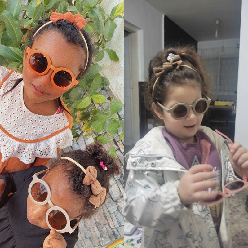 Kit laço e óculos de sol infantil para menina